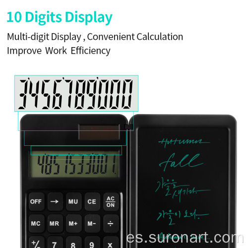 Calculadora de 10 dígitos con panel de escritura